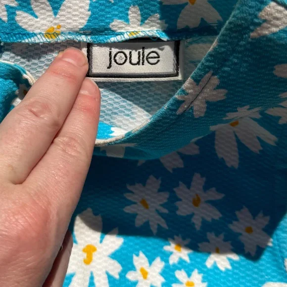 Vintage Floral Sleeveless Dress - Blue and White - Picture 3 of 6